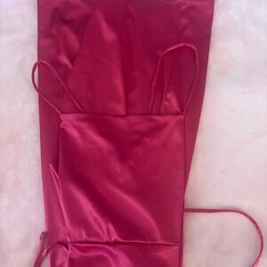 Forever 21 Vibrant Pink Satin Long Dress